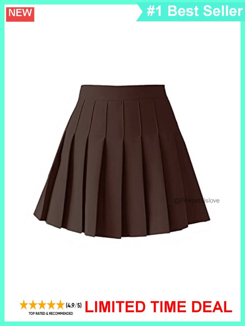 High Waist A-Line Pleated Mini Tennis Skirt with Lined Shorts